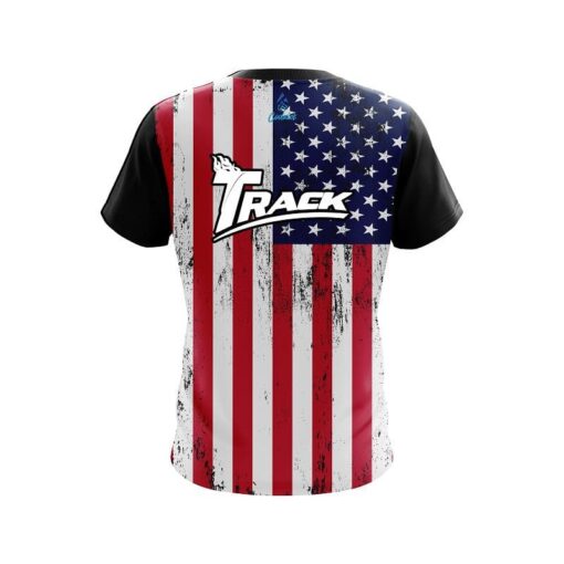 Track USA Flag CoolWick Bowling Jersey - Image 2