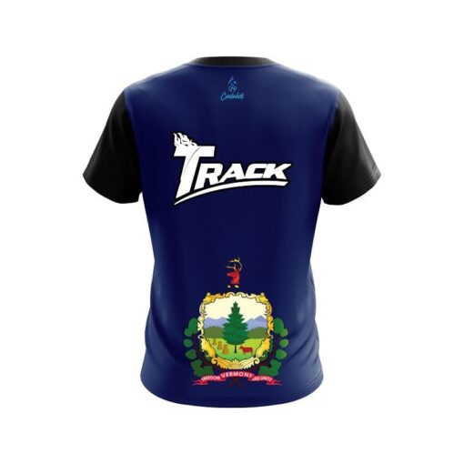Track Vermont Flag CoolWick Bowling Jersey - Image 2
