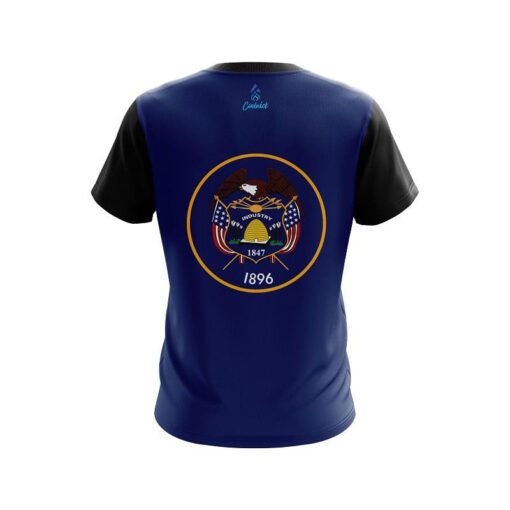 Plain Utah Flag CoolWick Bowling Jersey - Image 2