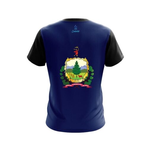 Plain Vermont Flag CoolWick Bowling Jersey - Image 2