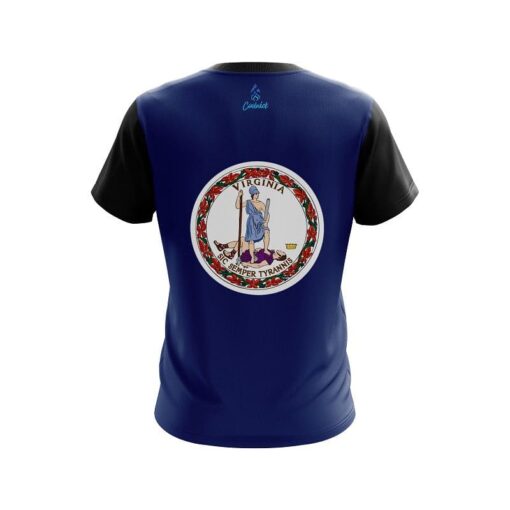 Plain Virginia Flag CoolWick Bowling Jersey - Image 2