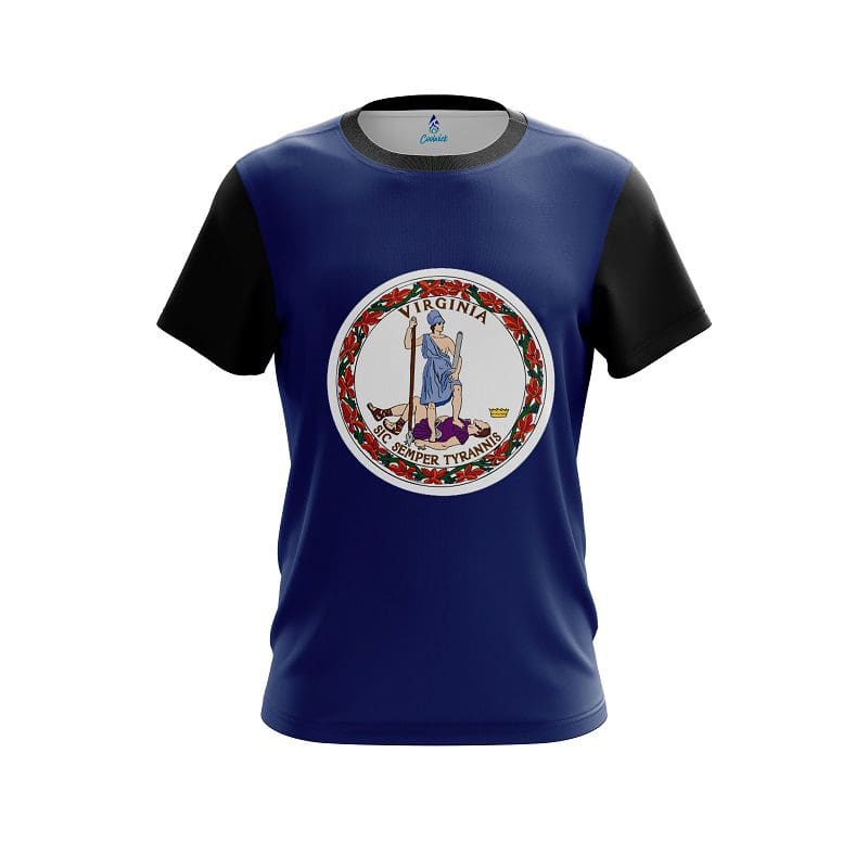 Plain Virginia Flag CoolWick Bowling Jersey