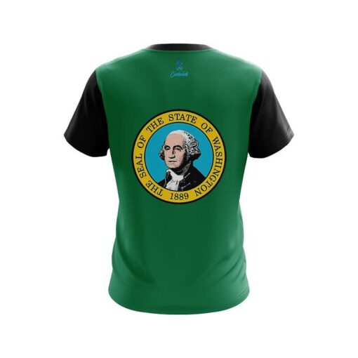Plain Washington Flag CoolWick Bowling Jersey - Image 2