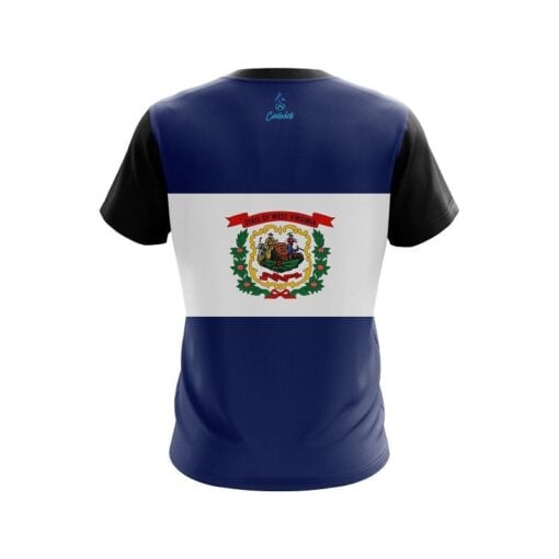 Plain West Virginia Flag CoolWick Bowling Jersey - Image 2