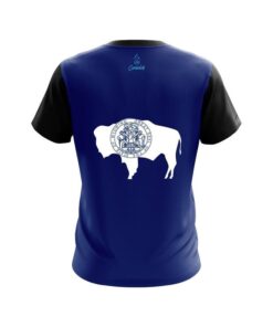 Alternative view of Plain Wyoming Flag CoolWick Bowling Jersey