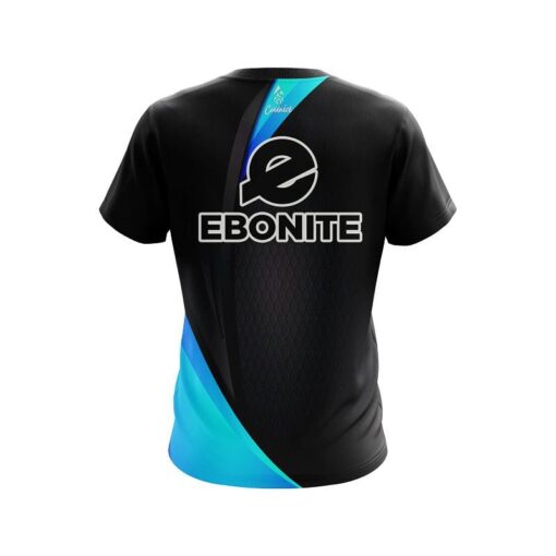 Ebonite Carbon Aqua Swirl CoolWick Bowling Jersey - Image 2