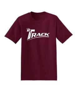 Track Men's Maroon White Bowling T-Shirt