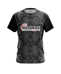 900 Global Snake Skin Black CoolWick Bowling Jersey