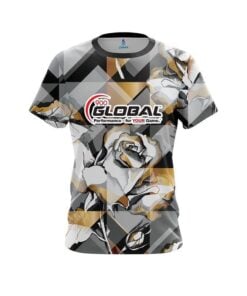 900 Global Gold And Black Rose CoolWick Bowling Jersey