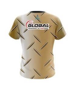 Alternative view of 900 Global Gold Diamond Plate CoolWick Bowling Jersey
