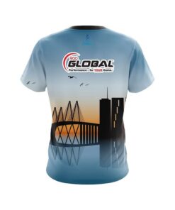 Alternative view of 900 Global Houston Skyline Wave CoolWick Bowling Jersey