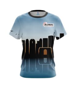 900 Global Houston Skyline Wave CoolWick Bowling Jersey