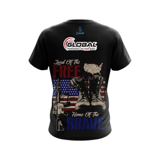 900 Global Land Of The Free CoolWick Bowling Jersey - Image 2
