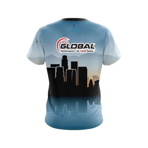 900 Global Los Angeles Skyline CoolWick Bowling Jersey - Image 2
