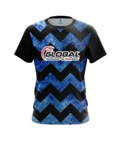 900 Global Marble Zig Zag Blue CoolWick Bowling Jersey