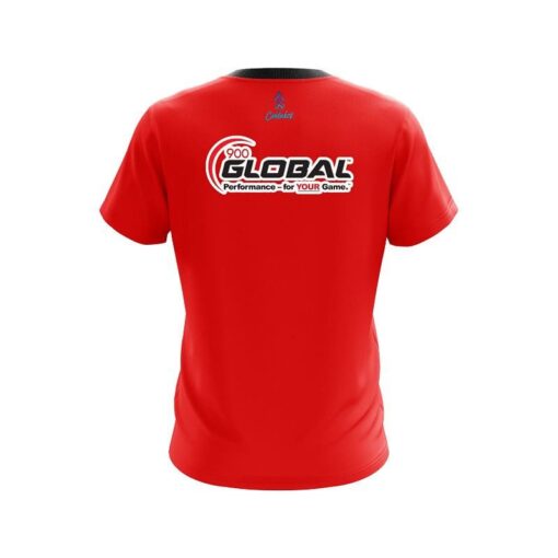900 Global Red CoolWick Bowling Jersey - Image 2