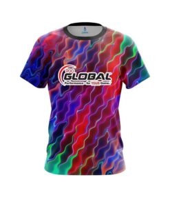 900 Global Psychedelic Electric Wave CoolWick Bowling Jersey