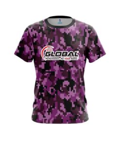 900 Global Digital Camo Purple CoolWick Bowling Jersey