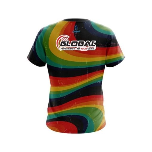 900 Global Retro Grunge CoolWick Bowling Jersey - Image 2