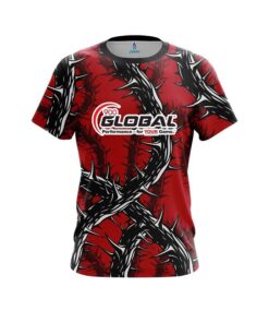 900 Global Rock And Roll Red Thorns CoolWick Bowling Jersey