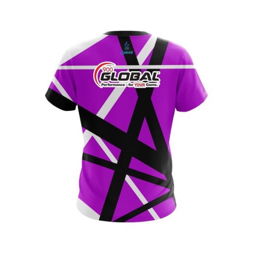 900 Global Rocker Purple CoolWick Bowling Jersey - Image 2