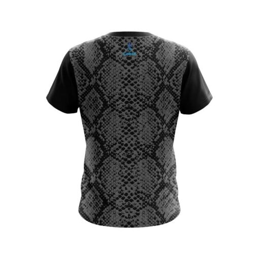 Plain Snake Skin Black CoolWick Bowling Jersey - Image 2