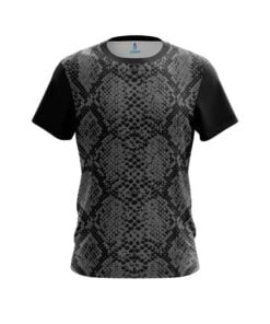 Plain Snake Skin Black CoolWick Bowling Jersey