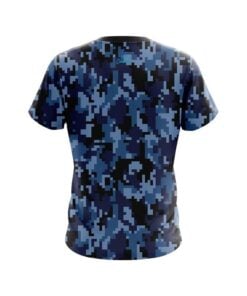 Alternative view of Plain Digital Camo Blue CoolWick Bowling Jersey