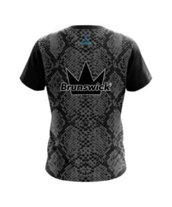 Alternative view of Brunswick Snake Skin Black CoolWick Bowling Jersey