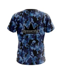 Alternative view of Brunswick Digital Camo Blue CoolWick Bowling Jersey