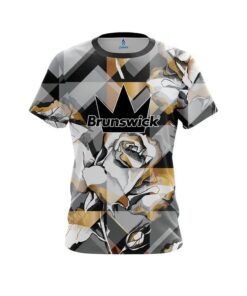 Brunswick Gold And Black Rose CoolWick Bowling Jersey