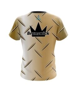 Alternative view of Brunswick Gold Diamond Plate CoolWick Bowling Jersey