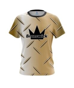 Brunswick Gold Diamond Plate CoolWick Bowling Jersey