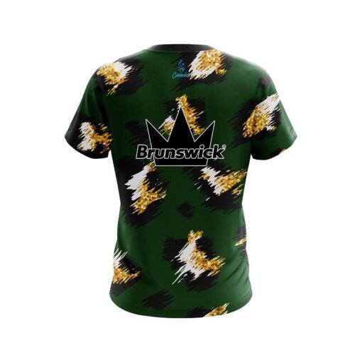 Brunswick Leopard Print CoolWick Bowling Jersey - Image 2