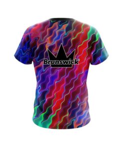 Alternative view of Brunswick Psychedelic Electric Wave CoolWick Bowling Jersey