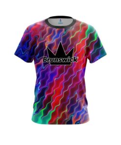 Brunswick Psychedelic Electric Wave CoolWick Bowling Jersey