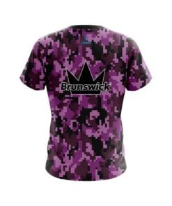 Alternative view of Brunswick Digital Camo Purple CoolWick Bowling Jersey
