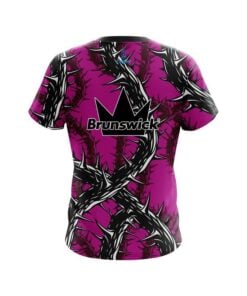 Alternative view of Brunswick Rock And Roll Pink Thorns CoolWick Bowling Jersey