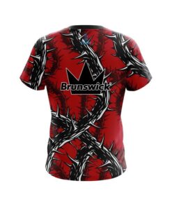 Alternative view of Brunswick Rock And Roll Red Thorns CoolWick Bowling Jersey