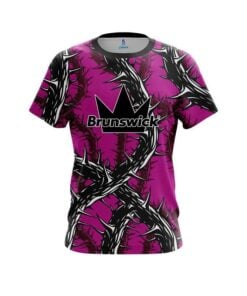 Brunswick Rock And Roll Pink Thorns CoolWick Bowling Jersey
