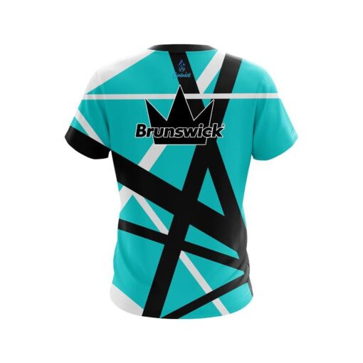 Brunswick Rocker Teal CoolWick Bowling Jersey - Image 2