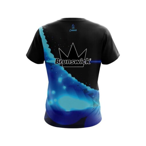 Brunswick Space Pixel Mountain CoolWick Bowling Jersey - Image 2