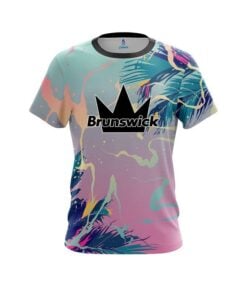 Brunswick  Tropical Ink Splash  CoolWick Bowling Jersey