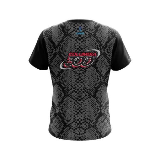 Columbia 300 Snake Skin Black CoolWick Bowling Jersey - Image 2
