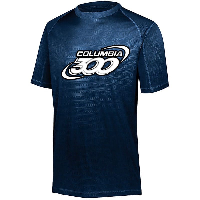 Columbia 300 Men's T-Shirt Bowling Shirt Tagless 100% Black White 