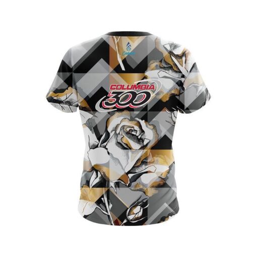 Columbia 300 Gold And Black Rose CoolWick Bowling Jersey - Image 2
