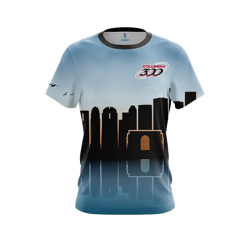 Columbia 300 Houston Skyline CoolWick Bowling Jersey