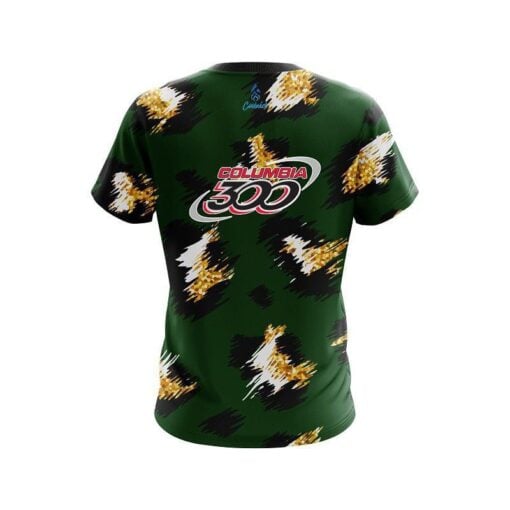 Columbia 300 Leopard Print CoolWick Bowling Jersey - Image 2