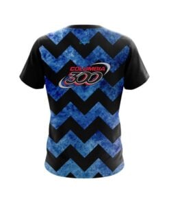 Alternative view of Columbia 300 Marble Zig Zag Blue CoolWick Bowling Jersey
