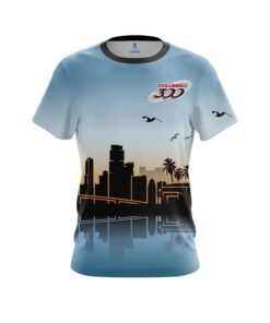 Columbia 300 Miami Skyline CoolWick Bowling Jersey